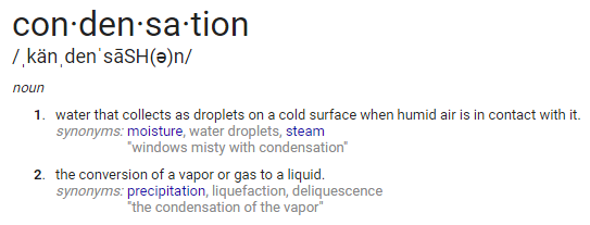 Definition of Condensation